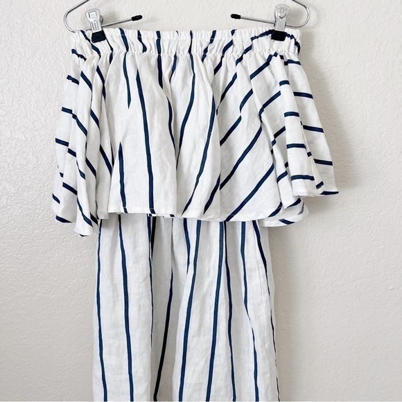 Faithfull the brand striped linen strapless dress size Small - Picture 13 of 15